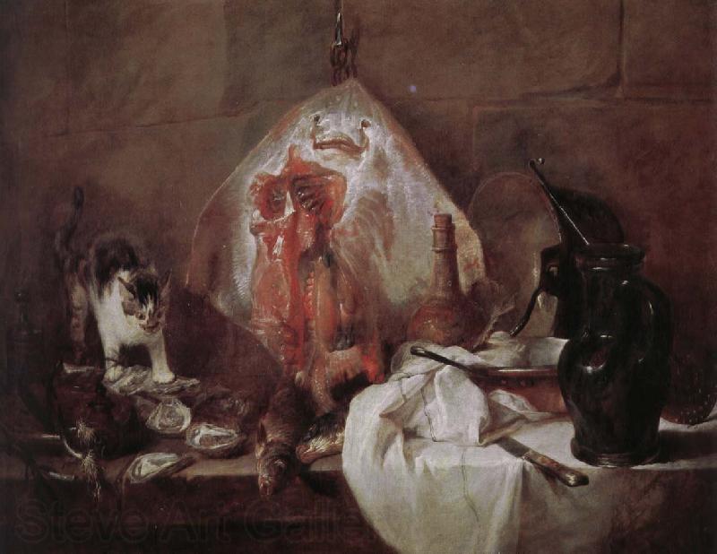Jean Baptiste Simeon Chardin la raie Norge oil painting art